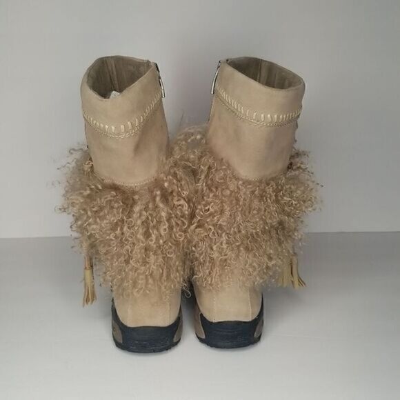 Kefas "Sami New" Authentic Goat Fur Suede Mocassin Winter Boots - Picture 5 of 11